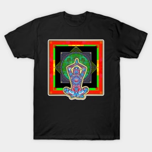 Red And Green Yoga Seen T-Shirt